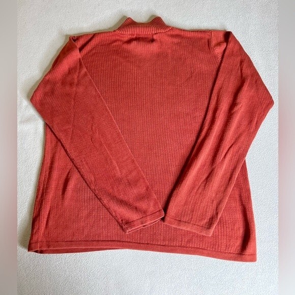 Field Manor 100% Silk Sweatshirt Size L Turtleneck - Picture 1 of 15